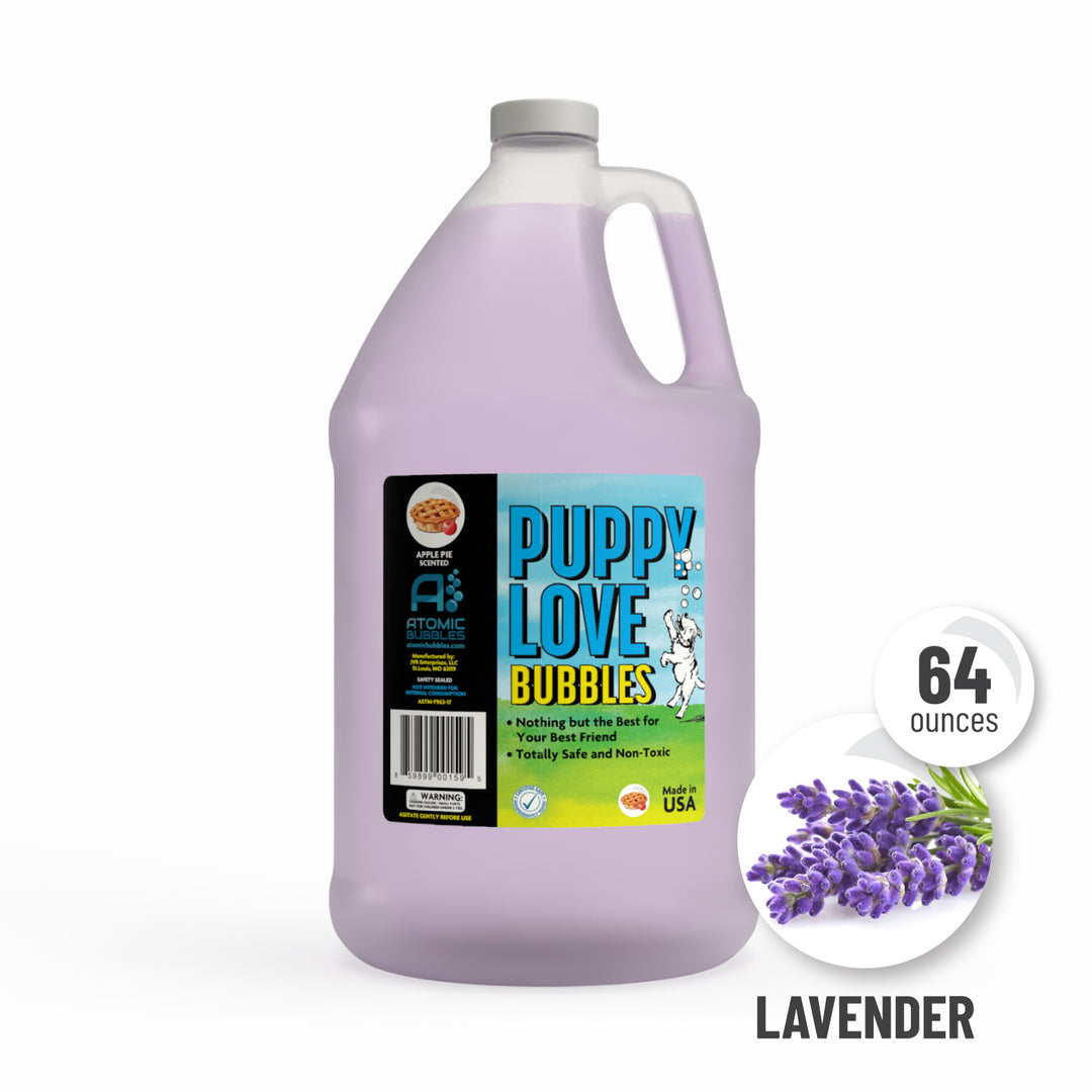 Puppy Love - Lavender Scented - Calming Dog Bubbles - 64 oz - Half - Gallon