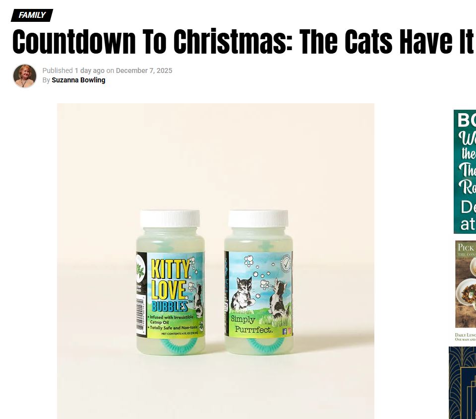 Kitty Love Bubbles featured in Times Square Chronicles