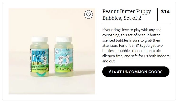 Puppy Love Bubbles featured in Apartment Therapy