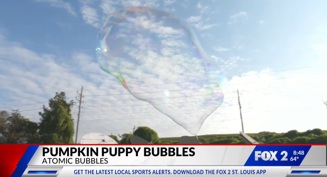 Puppies Love these Pumpkin Scented 'Puppy Love Bubbles' from Atomic Bubbles