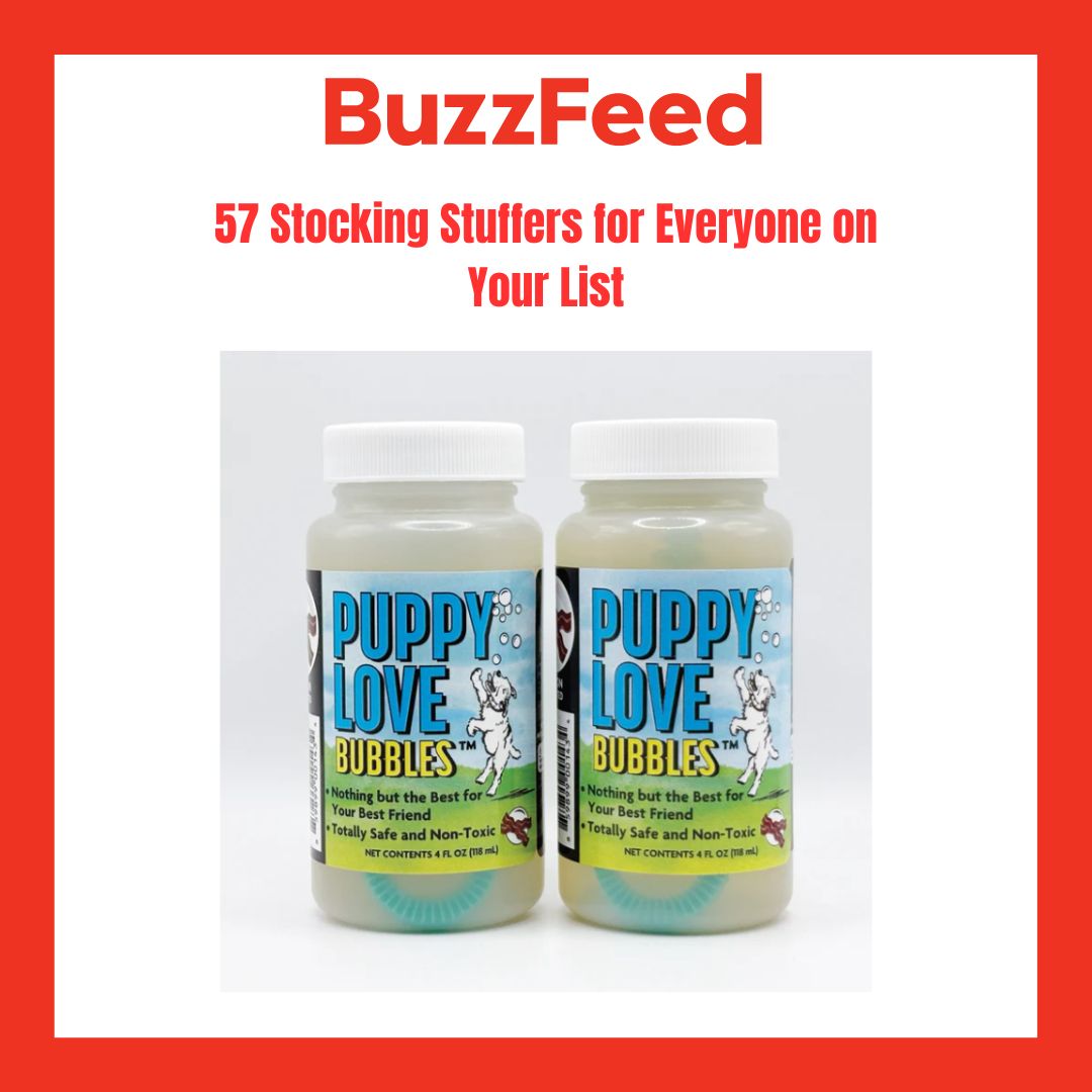 Buzzfeed Features Puppy Love Bubbles in Stocking Stuffer Gift Guide