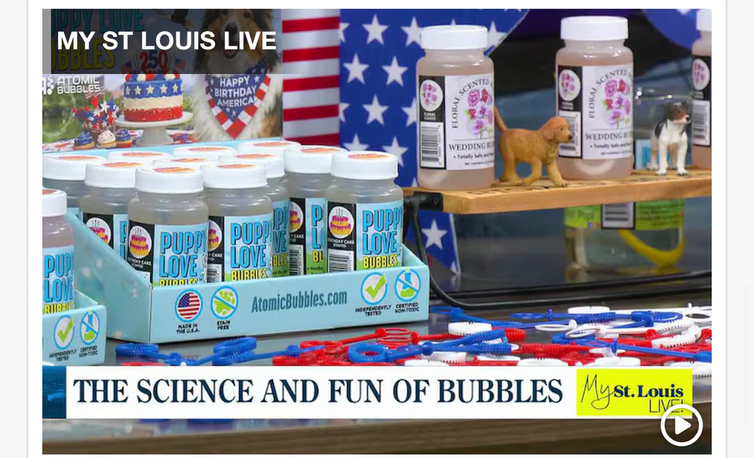 Atomic Bubbles Featured on My St. Louis Live for Summer Bubble Fun