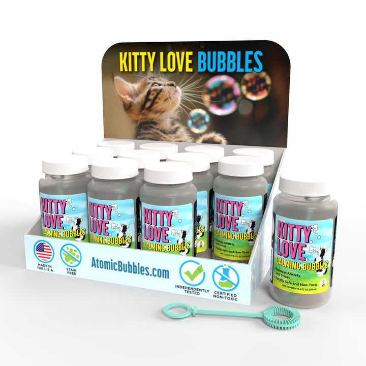 Kitty Love Bubbles - Cat Pheromone Infused - Tabletop Display
