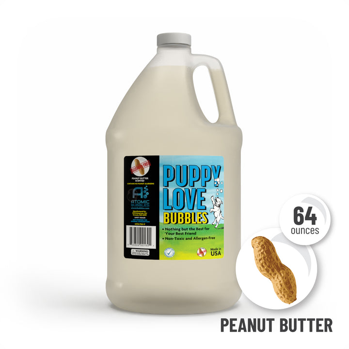 Puppy Love - Peanut Butter Scented Bubbles - 64 oz - Half - Gallon