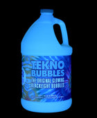 Gallon of Tekno Bubbles® Blue under blacklight